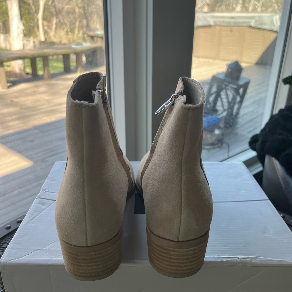 Dolce Vita Taupe Suede Ankle Boots - Picture 8 of 10